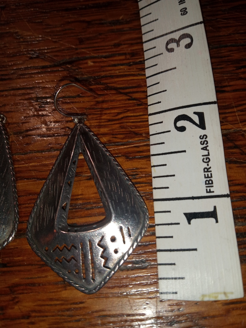 Silpada Silver Geometric Cutout Drop Earrings - Picture 2 of 3